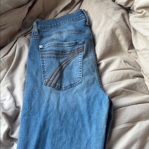 7 For All Mankind Blue Straight Leg Jeans